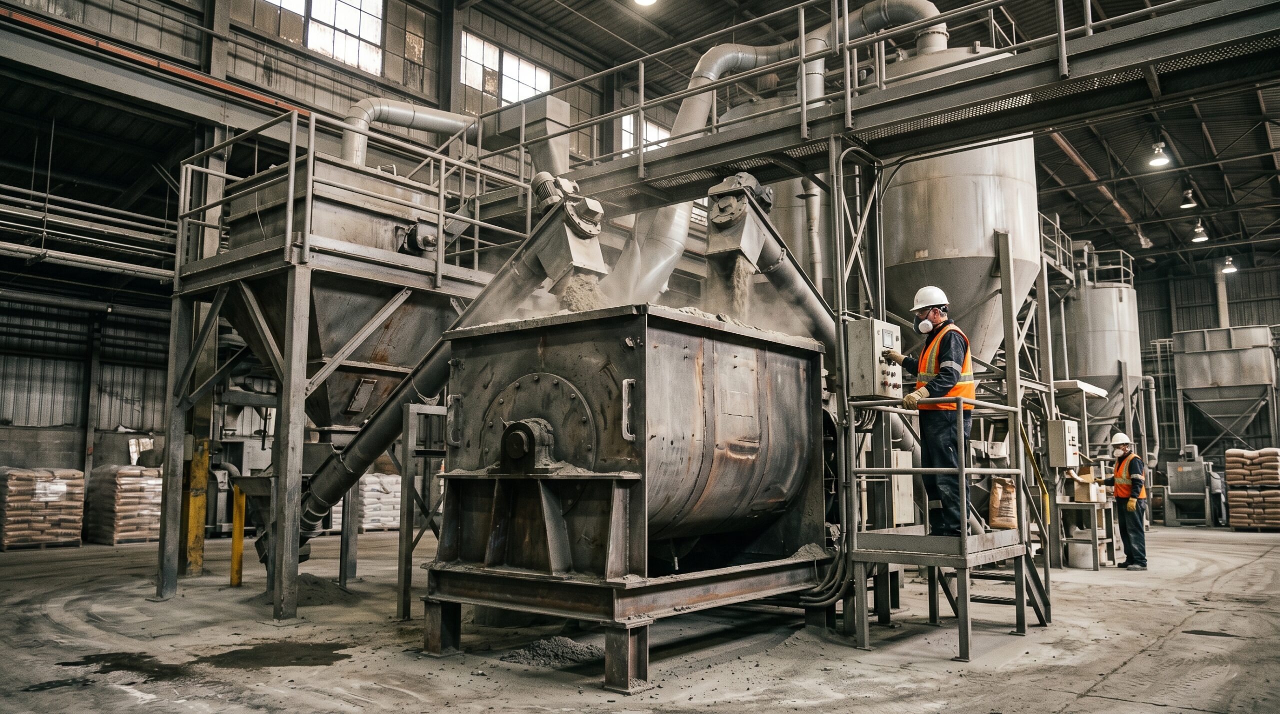 industrial mixer for construction materials